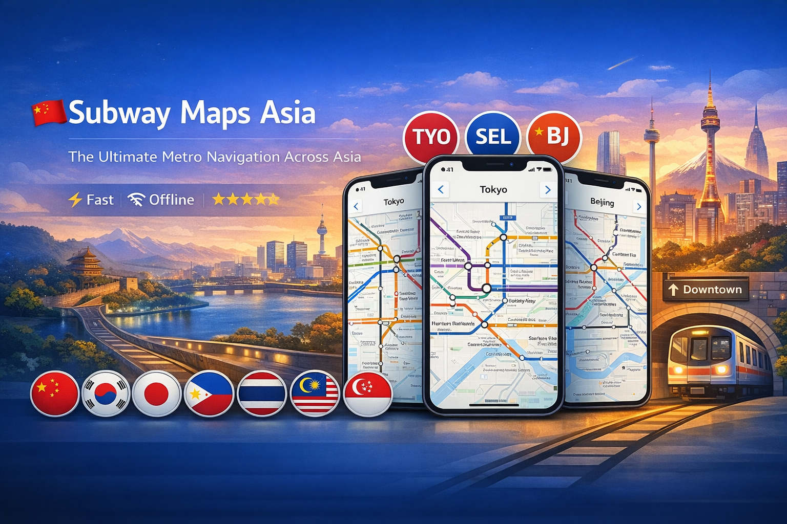 🚇 Subway Maps Asia